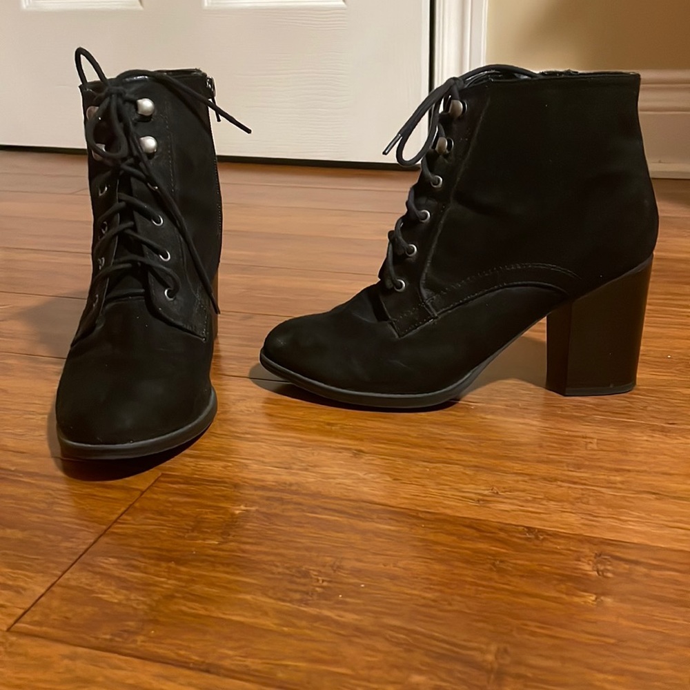 Black Suede Ankle Booties
